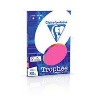 4 Fluor kleuren A4 papier 80g 4x25vel Clairefontaine Trophée - thumbnail
