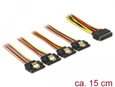 DeLOCK SATA 15 pin power > SATA 15 pin power 4x kabel