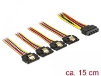 DeLOCK SATA 15 pin power > SATA 15 pin power 4x kabel - thumbnail