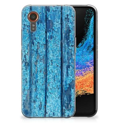 Samsung Galaxy Xcover 7 | Bumper Hoesje | Wood Blue