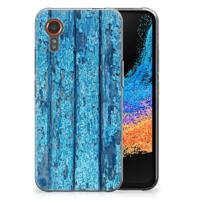 Samsung Galaxy Xcover 7 | Bumper Hoesje | Wood Blue - thumbnail