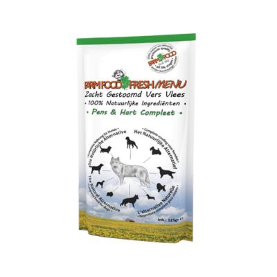 Farm Food Fresh Menu runderpens met hart natvoer hond (zakjes 125 g) 16 x 125 g