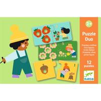 Puzzle Duo eerste cijfers DJECO groen - thumbnail