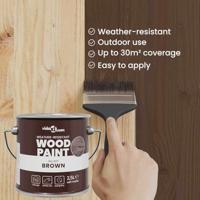 VidaXL Houtverf bruin 16,5 x 16,5 x 16 cm wandprint - thumbnail