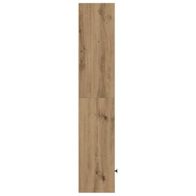 Boekenkast 31x24x127 cm bewerkt hout artisanaal eikenkleurig