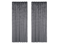LOOKS by Wolfgang Joop Velours gordijnen 135 x 245 cm (Donkergrijs) - thumbnail