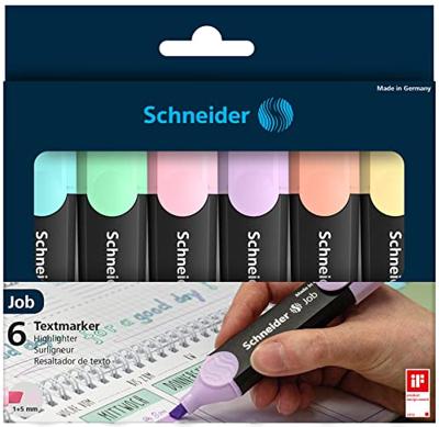 Schneider Schreibgeräte Textmarker Job pastell Etui 50-115097 1 stuk(s) Schneider Schreibgeräte Textmarker Job pastell Etui 50-115097 1 stuk(s)