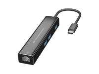 Conceptronic DONN07B interface hub USB 3.2 Gen 1 (3.1 Gen 1) Type-C 5000 Mbit/s Zwart - thumbnail
