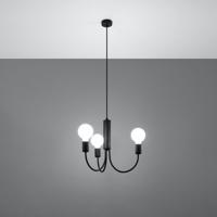 minimalistische zwarte Kroonluchter PICCOLO 3 - thumbnail