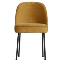 BePureHome Eetkamerstoel 'Vogue' Velvet, kleur Mosterd (Geel) - thumbnail