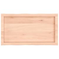Tafelblad natuurlijke rand 80x40x6 cm massief eikenhout - thumbnail