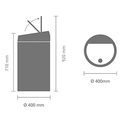 Brabantia touch bin afvalemmer 60 liter matt steel fingerprint proof