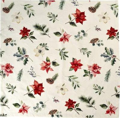 Sander Sander tafelkleed X-Mas Flowers 170 rond Fb.40 - Original