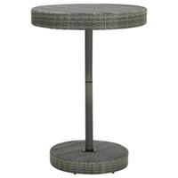 Tuintafel 75,5x106 cm poly rattan grijs - thumbnail