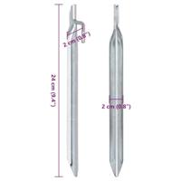 Tentharingen 24 st V-vormig 20 mm 24 cm gegalvaniseerd staal - thumbnail