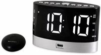 Soundmaster UR580SW wekkerradio voor slechthorenden en diepe slapers, draadloos trilkussen, gangreserve, dimbaar display, FM-radio USB - thumbnail