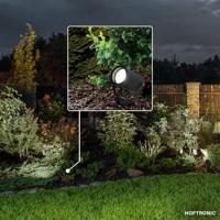 Set van 6 Spikey LED prikspots - GU10 4 Watt 345 Lumen - Dimbaar - Kantelbaar - 6500K daglicht wit - IP64 Waterdicht - Zwart - Tuinspots - Pinspots - thumbnail