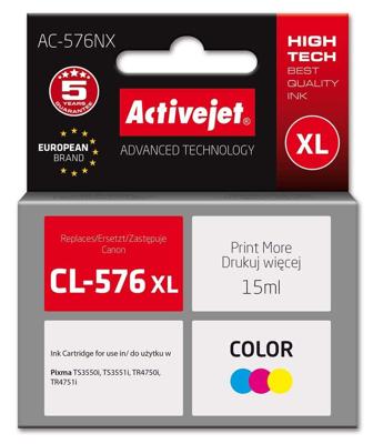 Activejet AC-576NX inktcartridge 1 stuk(s) Compatibel Hoog (XL) rendement Blauw, Rood, Geel