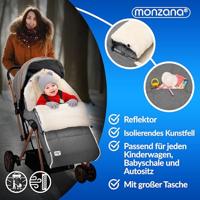 Baby Voetenzak Gevoerd Antraciet 93x56cm - thumbnail