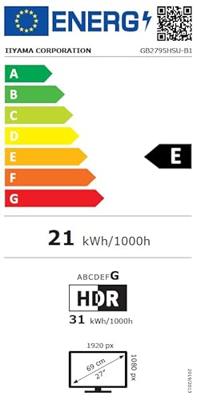 iiyama GB2795HSU-B1-27, VA, 1920x1080, 280Hz, 1H1DP, HEEFT