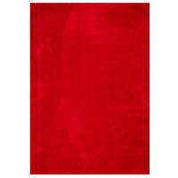 Vloerkleed laagpolig zacht en wasbaar 140x200 cm rood - thumbnail