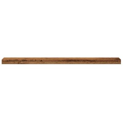 Wandschappen 4 st 40x10x1,5 cm bewerkt hout oud houtkleurig - thumbnail