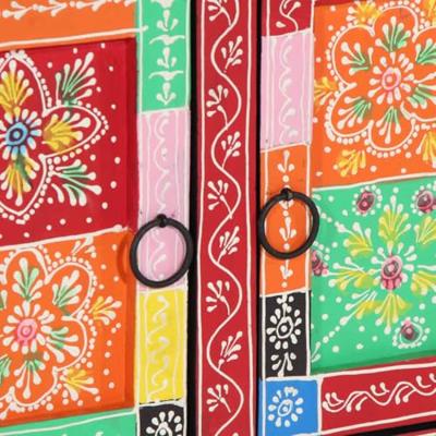 Salontafel 90x50x40 cm massief mangohout meerkleurig