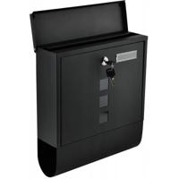 Brievenbus Wand Hangend - Maxozo Brify - Postbus Mailbox - Wandbrievenbus - Krantenrol - RVS - Zwart - thumbnail