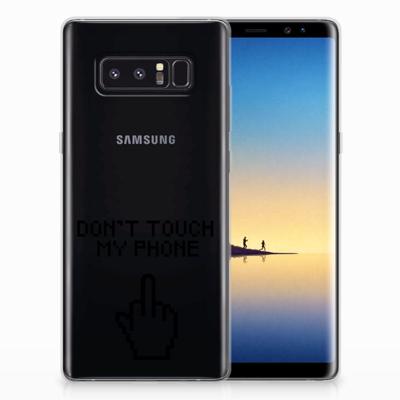 Samsung Galaxy Note 8 Silicone-hoesje Finger Don't Touch My Phone Samsung Galaxy Note 8 Silicone-hoesje Finger Don't Touch My Phone