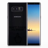 Samsung Galaxy Note 8 Silicone-hoesje Finger Don't Touch My Phone - thumbnail