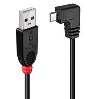 LINDY 31977 2m USB Micro-B Kabel, 90 Graad Rechte hoek - thumbnail