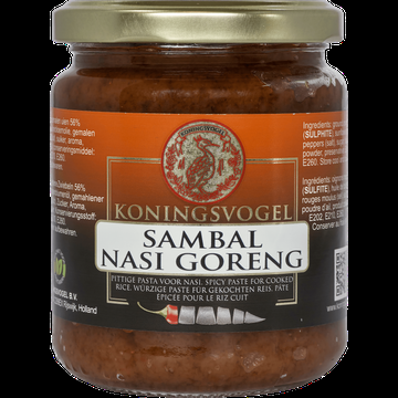 Koningsvogel Sambal Nasi Goreng 260 g bij Jumbo Koningsvogel Sambal Nasi Goreng 260 g bij Jumbo