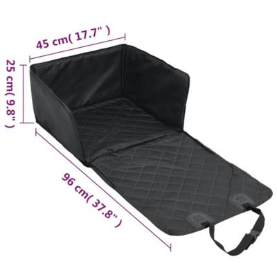 Autostoelhoes voor honden zwart 45x45x25/55 cm - thumbnail