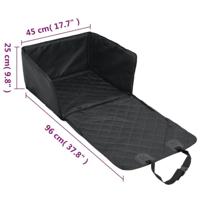 Autostoelhoes voor honden zwart 45x45x25/55 cm - thumbnail