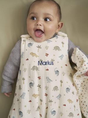 Aanpasbare slaapzak van hydrofiel katoen MINISAURUS meerkleurig