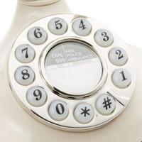 GPO GPOPRLPBCR Pearl Classic Desk Telephone Push Button Cream - thumbnail