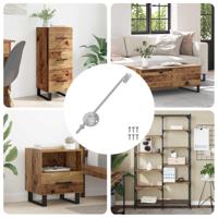 Deksel ondersteunend scharnier 12 pcs Zilver 194 x 36 x 18 mm - thumbnail