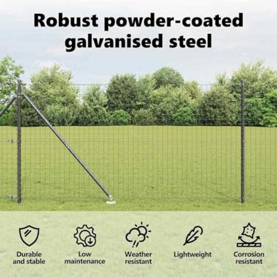 VidaXL Afrasteringspaal 13 pcs grijs staal