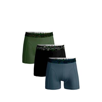 Muchachomalo Junior boxershort Solid - set van 3 blauw/zwart/armygroen Muchachomalo Junior boxershort Solid - set van 3 blauw/zwart/armygroen