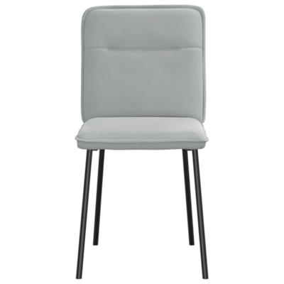 Eetkamerstoelen 2 st fluweel lichtgrijs