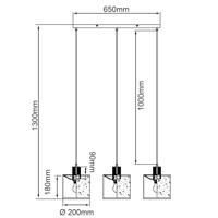 Brilliant 3-lichts landelijke hanglampPia - 99538/96 - thumbnail