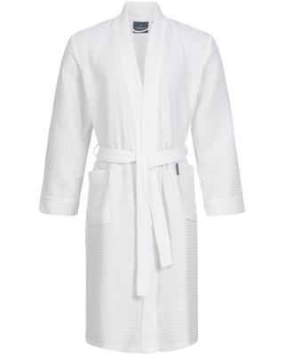 Morgenstern Morgenstern badjas Luca wafelstof Kimono 120cm Wit XL