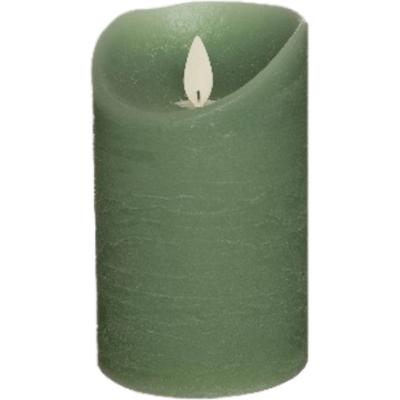 Anna's Collection LED kaars flame effect rustiek 7.5x12.5cm jade groen 1 stuks Anna's Collection LED kaars flame effect rustiek 7.5x12.5cm jade groen 1 stuks