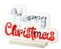 Lumineo Infinity light LED Merry Christmas 20x32.4x32cm Wit/Rood - thumbnail