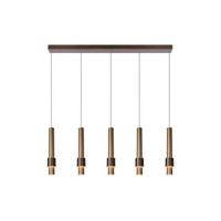 Lucide MARGARY - Hanglamp - LED Dimb. - 5x4,2W 2700K - Koffie - thumbnail