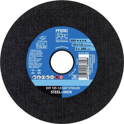 PFERD TOOLS EHT 125-1,0 SGP STEELOX 61331421 Doorslijpschijf recht 125 mm 25 stuk(s) RVS, Staal PFERD TOOLS EHT 125-1,0 SGP STEELOX 61331421 Doorslijpschijf recht 125 mm 25 stuk(s) RVS, Staal