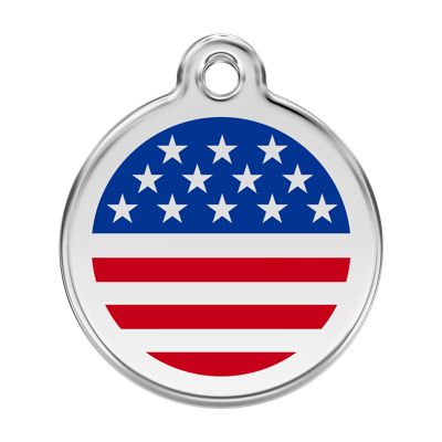 US Flag Navy roestvrijstalen hondenpenning large/groot dia. 3,8 cm RedDingo - Reddingo US Flag Navy roestvrijstalen hondenpenning large/groot dia. 3,8 cm RedDingo - Reddingo