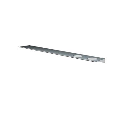 Hotbath &More Shelves - Planchet 80 Cm - Inclusief Bevestigingsrails - Met 2 Uitsparingen - Voor Zeepdispenser of Beker - RVS 316