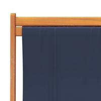 Strandstoelen 2 st inklapbaar stof blauw - thumbnail