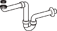 Geberit meubelsifon 1 1/2x40 mm m/verloop ring 11/4x11/2 inch Wit - thumbnail